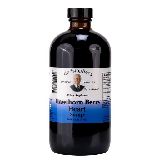 [BRSWIAAAOAFAMAYV] Christopher's Original Formulas Hawthorn Berry Heart Syrup - 16 fl oz | Natural Herbal Blend for General Wellness