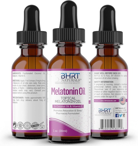 [BRSW2ZAQAECBEAYZ] – Topical Liquid Melatonin Oil - Natural Sleep Aid -Essential Oil Blends– Natural Melatonin – Helps in Sleep & Relaxation –Alcohol & Gluten Free – Organic Melatonin for Adults (1 Bottle)