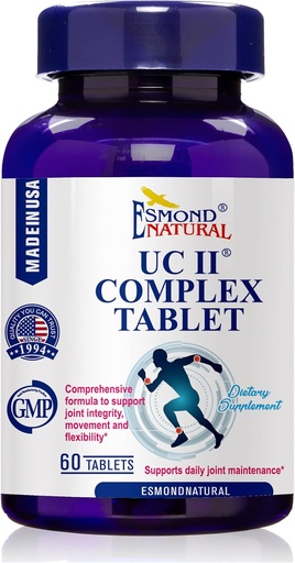 [BRSW2FQPPN7QEHL7] UC II Complex (Comprehensive Formula to Support Joint Integrity, Movement and Flexibility), GMP, Natural Product Assn Certified, Made in USA - 60 Tablets
