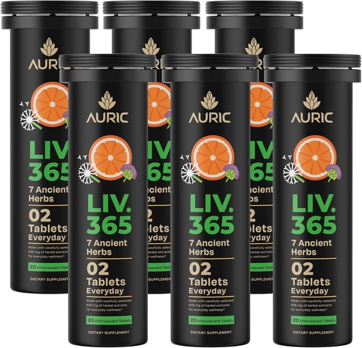 [BRSRAAAKB56RQFIV] Auric Herbal Liver Support Supplement | Milk Thistle (Silymarin), Turmeric, Garlic, Ginger for Liver Health Advanced Detox & Cleansing Formula for Active Liver | 120 Tablets | Plant Based Gluten-Free