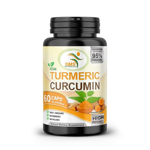 [BRSWGHAHCV5AOA34] Pure Turmeric Curcumin 1000 mg Black Pepper Extract 95% CURCUMINOIDS,Non GMO, Increased Absorption, Gluten Free, 500mg 60 Veggie Capsules