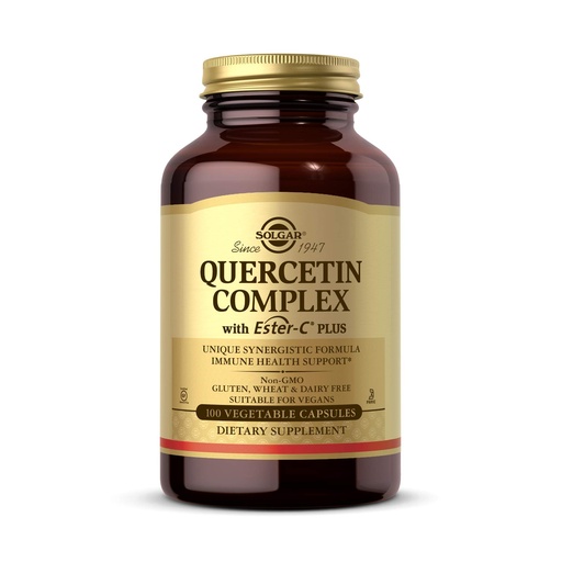 [BRSWIYTYOEDR6C3O] Solgar Quercetin Complex with Ester-C Plus, 100 Vegetable Capsules - Supports Immune Health, Antioxidant - Gentle on the Stomach Vitamin C - Non-GMO, Vegan, Gluten/Dairy Free - 50 Servings