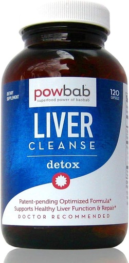 [BRSWY2QOC4OQKDLF] Powbab Liver Cleanse Detox. #1 Patent-Pending Βελτιστοποιημένη Φόρμουλα επισκευής. Liver Md Focus Research with Organic Baobab, Beet Root Powder, and Goji. Beats Milk Thistle Silymarin & Dandelion (120 κάψουλες)