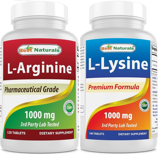 [BRSWYAT3AV6RQGTP] Best Naturals Arginine Lysine Combo