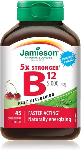 [BRSWKGT7BQPBUAIZ] Jamieson Vitamin B12 5,000 mcg, 45 tabs