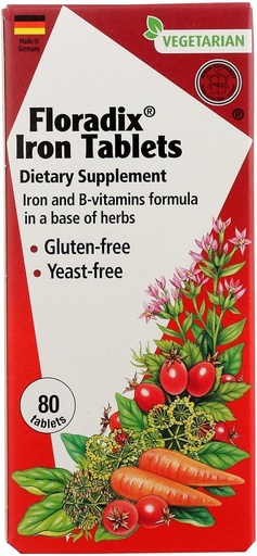 [BRSWYBQLDIOWC3D7] FLORA 철 Floradix, 80 CT