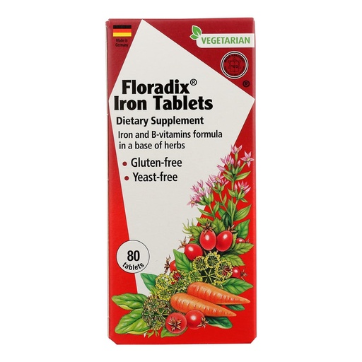 [BRSWYBQLDIOWC3D7] Floradix, Iron, 80 Count