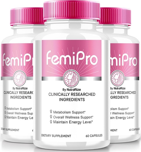 [BRSRAFAQCEHQ4FDX] NutraRize (3 Pack) FemiPro Capsules, Premium-Formel für Urinary Heath Support, All-Natural Supplement für Kontrolle und Gesamtgesundheit, Femi Pro Bewertungen (180 Kapseln)
