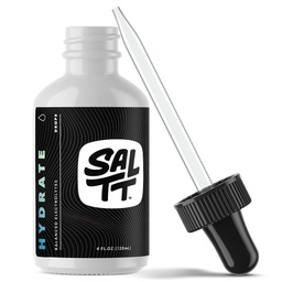 SALTT - Hydrate (4 oz) - Electrolytes Drops - Energy Boost - Sodium, Potassium, Magnesium, Zinc, Copper - Unflavored - Ultra Low Carb - Zero Sugar, Vegan, Gluten Free, Non GMO - By Keto Chow