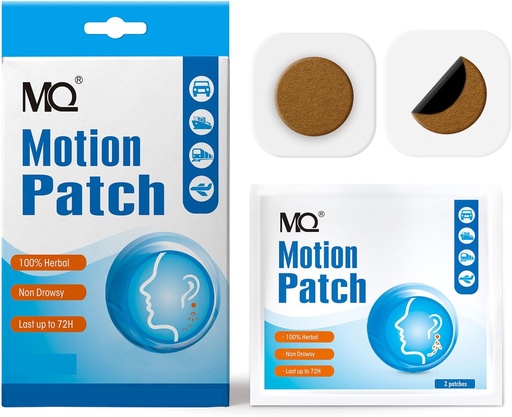 [BRSROHY5BYCBODLD] MQ Motion Sickness Patch,40 Count,Non Drowsy Sea Sickness Patches Behind Ear for Cruise Ship Travel, Waterproof Car Sick Patches Fast Acting & Long Last 72H