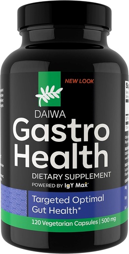 [BRSWGC3QCUJRYCQU] Daiwa Gastro Health - 소화 및 면역 지원을위한 자연 소화 보조 보조 보조 보조 보조 보조 보조 보조 보조제 - IgY Max에 의해 구동 - Gut 건강 지원을위한 소화 보충, 120 조사