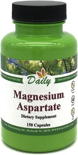 [BRSWKYIHCZYRAETA] Tägliche Herstellung Magnesium (100 mg von Magnesium Aspartat) 150 Vegetarische Kapseln