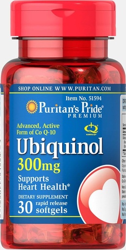 [BRSWI2Q3CUIGMHI5] Puritan's Pride Ubiquinol 300 mg Softgels, 30 Count