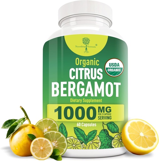 [BRSRAGQNOQOQIDI6] Orgaaniline Citrus Bergamot Supplement - Ainult USDA, kardioloog Formuleeritud 200+ teaduslikud uuringud - 1000mg - patenteeritud ekstrakt, süda, kolesterool, ja Lipid - Itaalia Bergamot High Polyphenols 60caps
