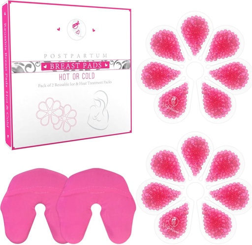 [BRSRMFDQAB6Q2CT2] Ніндзя Mama Breastfeed Ice and Heat Therapy Packs for Nursing and Pumping Moms. Пакет 2 з 2 Супер м'які миються рукавами. Виготовлені фурнітури. Рельєф від Mastitis для Breast Feeding Mamas