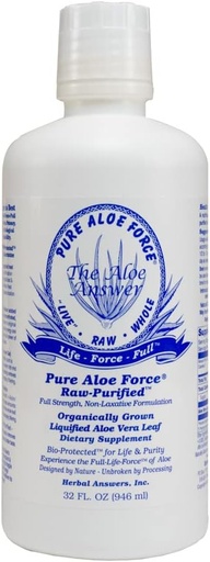 [BRSWIYTQCFYGA33Y] HERBAL ANSWERS Aloe Force - Aloe Vera Suplemento dietético, 32oz