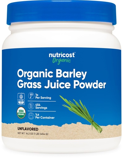 [BRSRAFIYCUAQIE3Z] Nutricost Organic Barley Grass Juice Powder (1 LB) (Unflavored)