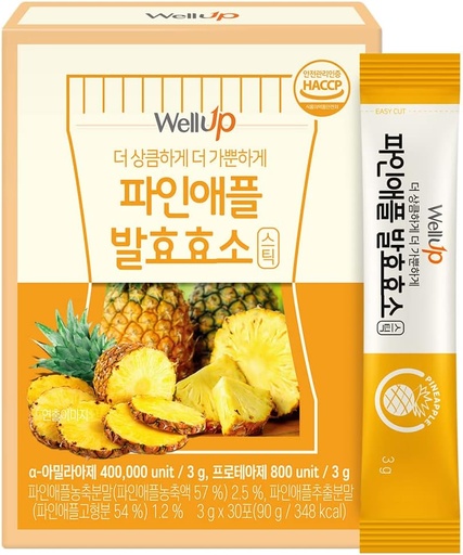 [BRSRMGAYOUNRGAI3] RAWEL Well Up Fermentation Digestive Enzymes (3g x 30ea) / (Cruch Choco/Pineapple) (3g 30sticks, Pineapple)