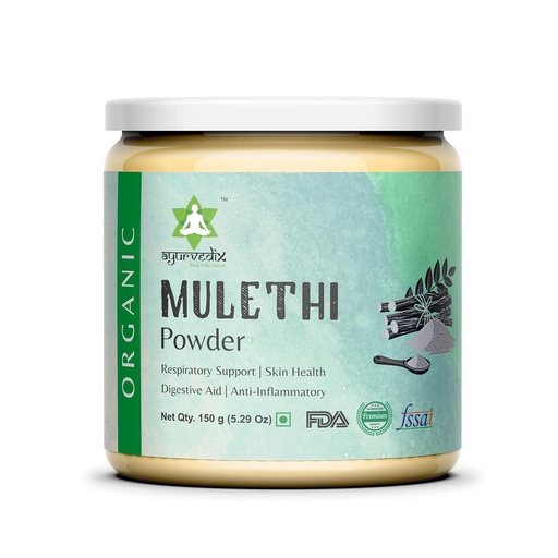 [BRSROCAHAQNW2FD6] Organic Licorice Root Powder Mulethi Powder, Herbal Supplement for Support Healthy Stomach Lining and Digestive Tract - Non GMO, Gluten Free- Glycyrrhiza Glabra - 150gm/ 5.29oz