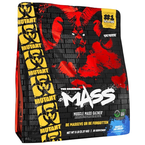 [BRSWG2QHA4NRAH3V] Mutant Mass | Weight Mass Gainer Protein Powder - high Calorie Protein Powder for Muscular Mass - Vanilla Ice Cream - 5 Pound