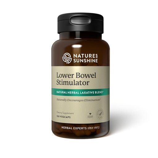 [BRSWIYQ6CIBR6YAZ] Nature's Sunshine Lower Bowel Stimulator - Helps Relieve Constipation - Cleanse & Detox Your Colon with Natural Herbal Ingredients - 25 Servings - 100 Vegcaps