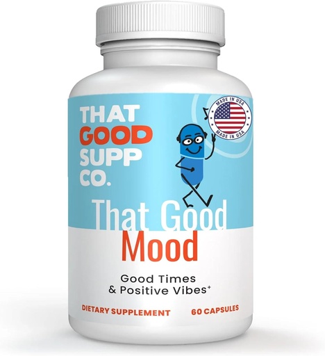 [BRSROGAPOB7QYDI7] That Good Supp Co - That Good Mood Support Supplement for Women & Men - Mood Booster, Supports with Stress Relief & Cognitive Well Being - Vitamin B12, 5-HTP, Ashwagandha Root, GABA - Made in USA