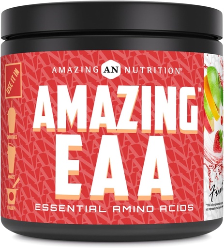 [BRSROFA2BB4GY2A3] Amazing EAA Essential Amino Acids | 8 Grams EAA's Per Serving | 30 Servings | 330 Grams Powder Supplement | Made in USA (Natural Fruit Punch)