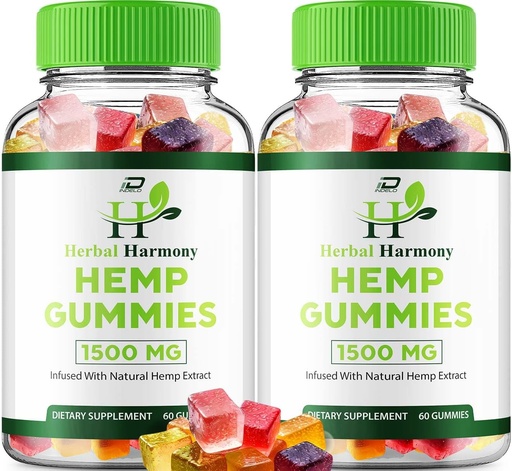[BRSRAZLQCABWKYD2] Herbal Harmony Gummies for Men and Women - Herbal Harmony Gummy, Herbal Harmony Infused with Hemp Extract, Herbal Harmony Natural Hemp Supplement Reviews (2 Pack - 120 Gummies)