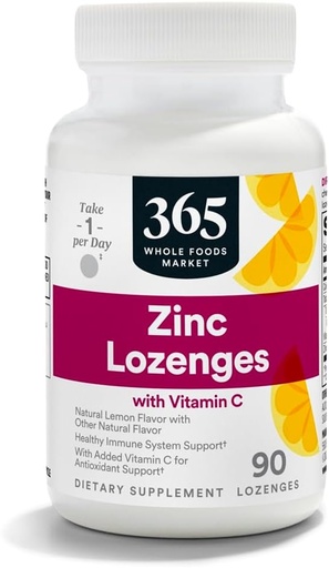 [BRSWGZQBOZ7GY3TB] 365 door Whole Foods Market, LOuncenges Zink Vitamine C, 90 Tellen