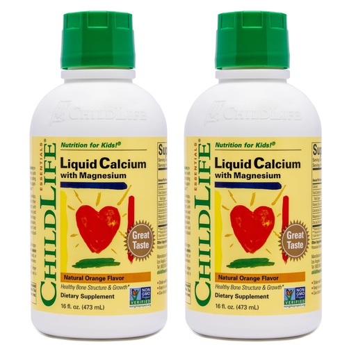 [BRSWI2YRARYBSYIV] ChildLife Essentials Liquid Calcium Supplement for Kids - Baby & Toddler Calcium with Magnesium, Zinc, and Vitamin D 3 - Orange Flavor, 16 fl oz (2 Pack)
