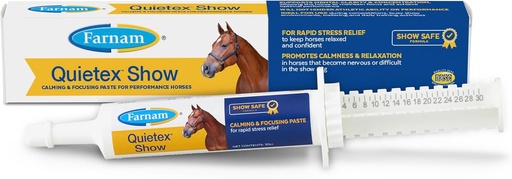 [BRSROGI2O4DQI3DL] Farnam Quietex Show Calming & Focusing Paste, Helps Keep Horses Calm & Relaxed That Become Nervous in The Show Ring 30 cc