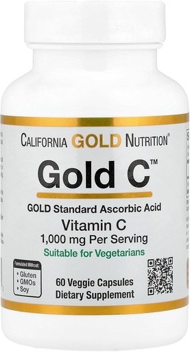 [BRSWKZL4BEPWG2TA] California Gold Nutrition CTM, USP Grade Vitamina C, 1000 mg, 60 cápsulas vegetales