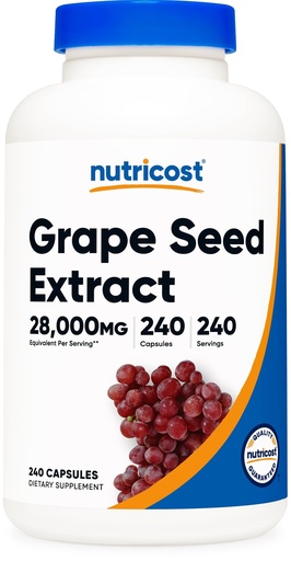 [BRSW2HAPAF4GCYLU] Nutricost Grape Seed Extract 240 Capsules for 240 Servings Per Bottle - GMO Free and Gluten Free, Vegetarian Friendly