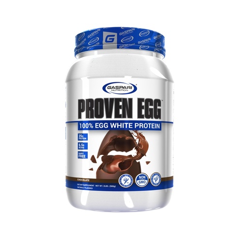 [BRSWGAQEDMJQAYI7] Gaspari Nutrition Proven Egg, 100% Egg White Powder, 25g Protein, Keto Friendly, Dairy, Lactose, and Soy Free (2 lbs, Chocolate)