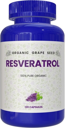[BRSROHQBB57R4ALJ] 100% Pure Organic Beneficial Resveratrol, 120 Capsules, Antioxidants & Trans-Resveratrol, Promotes Anti-Aging, Cardiovascular Support, Immune Boost, Mental Clarity