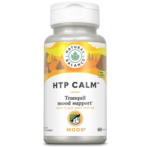 [BRSWIYQCOEEACGT4] Natural Balance HTP Calm | Herbal Supplement Helps Support Mood, Relaxation & Stress | Vitamin B-6, Kava Kava & St. Johns Wort | 60 Capsules