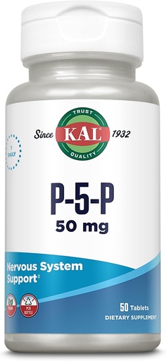[BRSWIYQHDEFR4GDO] KAL 50 Mg B- 6 Püridoksaal-5-fosfaat Tabletid, 50 Count