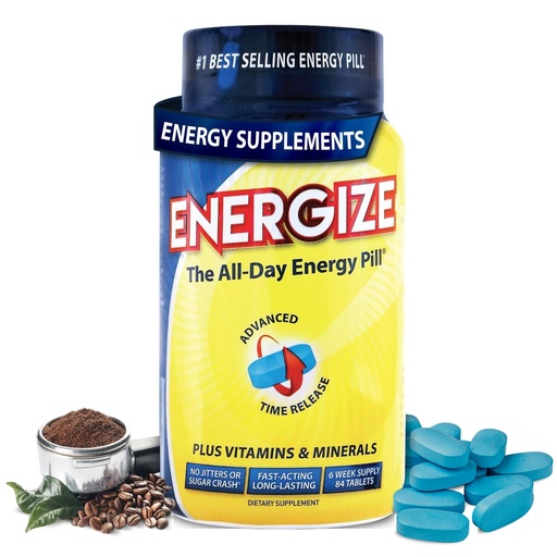 [BRSWIYQMOAPBEH3K] iSatori Energize Caffeine Pills - No Crash, Fast-Acting, Time-Release for Energy Support All Day - Boost Nutrition and Endurance Nootropic Energy Supplements for Men and Women - (84 Caffeine Tablets)