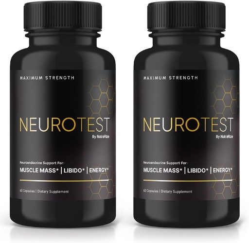 [BRSROBLRDF7BSYL3] (2 Pack) NeuroTest Cápsulas - NeuroTest Suplemento dietético para homens, Fórmula diária de NeuroTest para o bem-estar geral e desempenho de pico, Pílulas de fórmula avançada, Neuro Test Reviews (120 Cápsulas)
