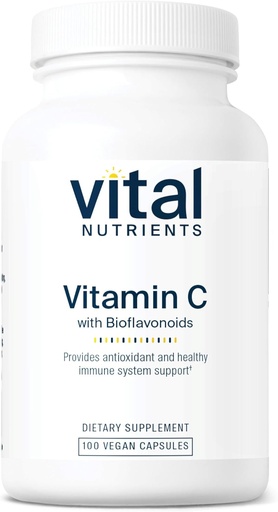 [BRSWIY3ZAYGWOYLK] Vital Nutrients Vitamin C with Bioflavonoids | Vegan Supplement for Immune Support* | 1000mg Vitamin C and 500mg Citrus Bioflavonoid | Gluten, Dairy and Soy Free | Non-GMO | 100 Capsules