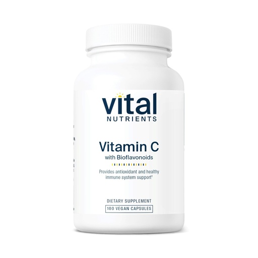 [BRSWIY3ZAYGWOYLK] Vital Nutrients Vitamin C with Bioflavonoids - Vegan Supplement for Immune Support* - 1000mg Vitamin C and 500mg Citrus Bioflavonoid - Gluten, Dairy and Soy Free - Non-GMO - 100 Capsules