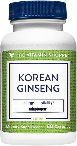 [BRSWY2QZOIIRQHL7] Korean Ginseng Whole Root - Supports Energy & Vitality - 648 MG (60 Capsules)