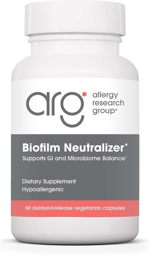 [BRSW2HD5DN7AID3L] Alergie Research Group Biofilm Neutralizer - Biofilm Defense, EDTA dodatek, Proteolytické enzymy, Serrapeptáza, Vegetariánské kapsle - 60 Počet