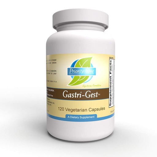 [BRSWGZQCBUPBUH3B] Priority One Vitamins Gastri Gest 120 Vegetarian Capsules - Powerful Combination of Plant enzymes that Help Maintain Healthy Digestion and intestinal Enzyme Activity.*