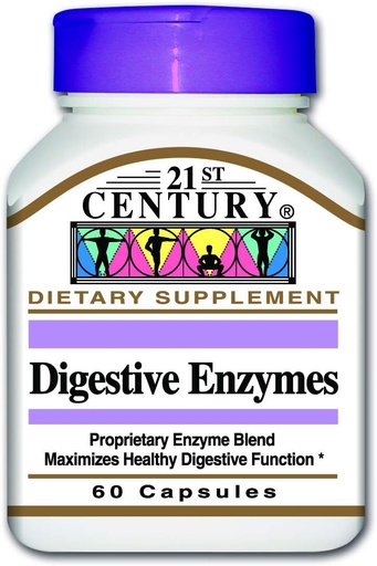 [BRSWIY37OUOGO3I5] 21st Century Digestive Enzymes Capsules, 60 Count (Pack of 2)