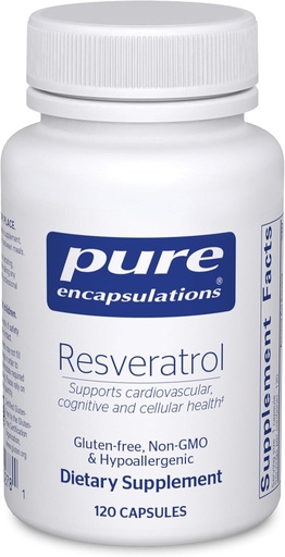 [BRSWI2Q2PJ4QMGT4] Encapsulations pures Resvératrol - Support cardio-vasculaire, cellulaire et mémoire* - 40 mg Trans-Resvératrol - Supplément antioxydants - Sans gluten et sans OGM - 120 capsules