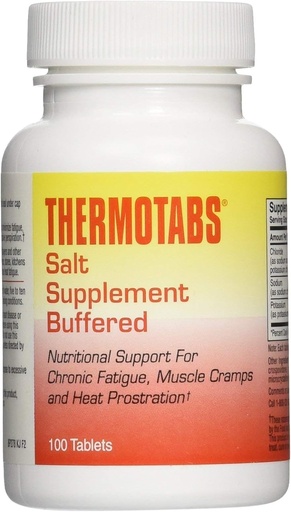 [BRSWKHQQBUIAY2AY] Thermotabs Salt Supplement, Buffered, 100 Tablets - Buy Packs and Save (Pack of 3)