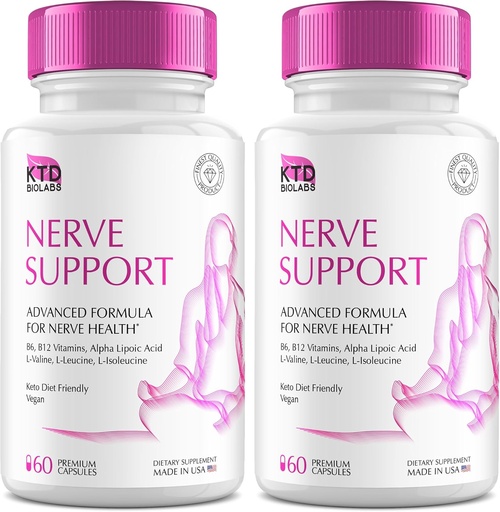 [BRSRA2YLPJ6Q2HTJ] Paquete de 2 Nerve Salvador para Neuropatía 828mg, Suplemento de Soporte avanzado Nerve, Renovación para Pies Saludables, Mejor Regen con Ácido Lipoico alfa, Vitaminas D, B6, B12-60 Capsules