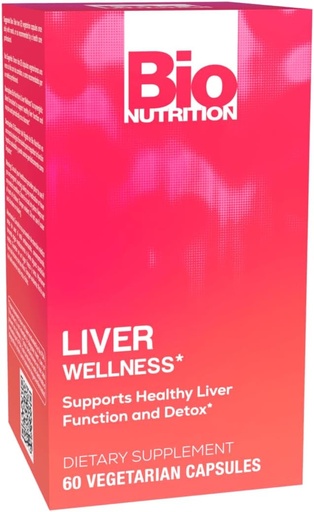 [BRSWIFILCJ5GOAIV] Bio Nutrition Liver Wellness 60 Вегетарианские капсулы | Поддерживает здоровое слияние печени | Поддержка детоксикации | Расторопша 500 мг | Пищеварительное здоровье | Улучшенный уровень энергии