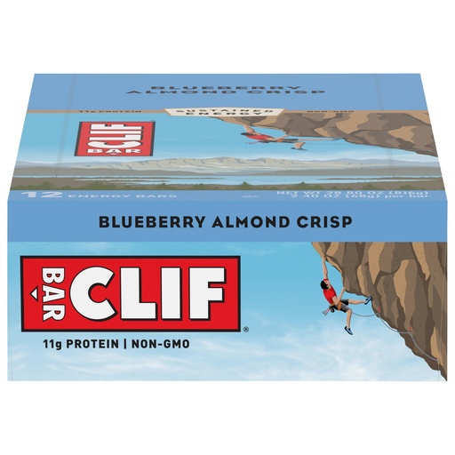 [BRSWGEIZPIPQADY2] CLIF BARS - Energy Bars - Blueberry Crisp - (2.4 Ounce Protein Bars, 12 Count)